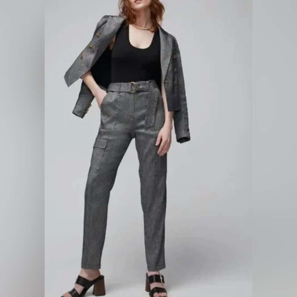 White House Black Market Gray Utility Trousers